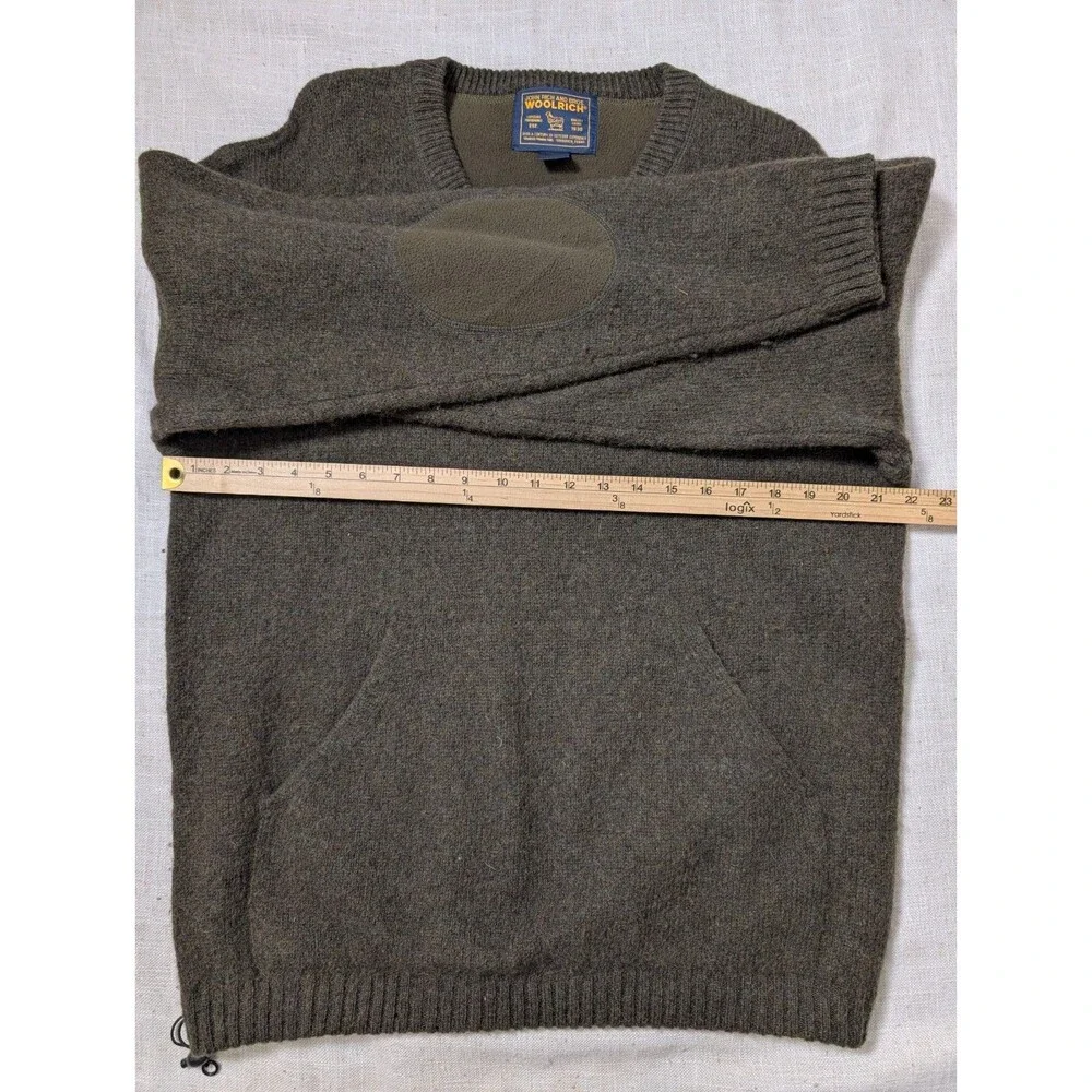 Vintage Woolrich V Neck 100% Shetland Wool Sweater With Elbow Patches (M/L?)